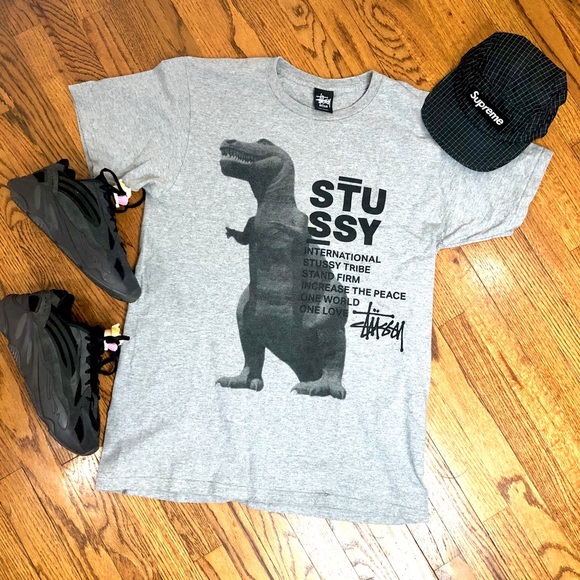 Stussy Other - RARE Stussy grey  T Rex tee shirt used medium